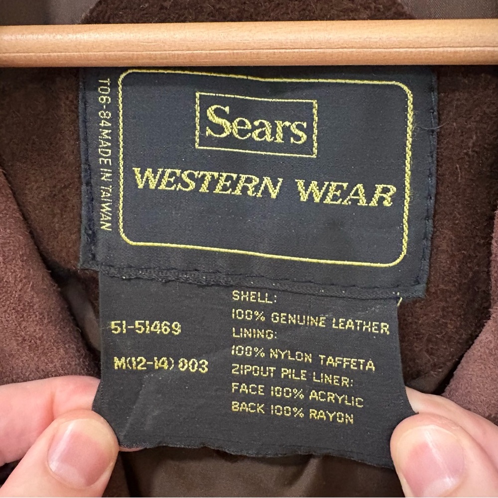Vintage Sears Western Wear Leather Jacket - Picture 3 of 3